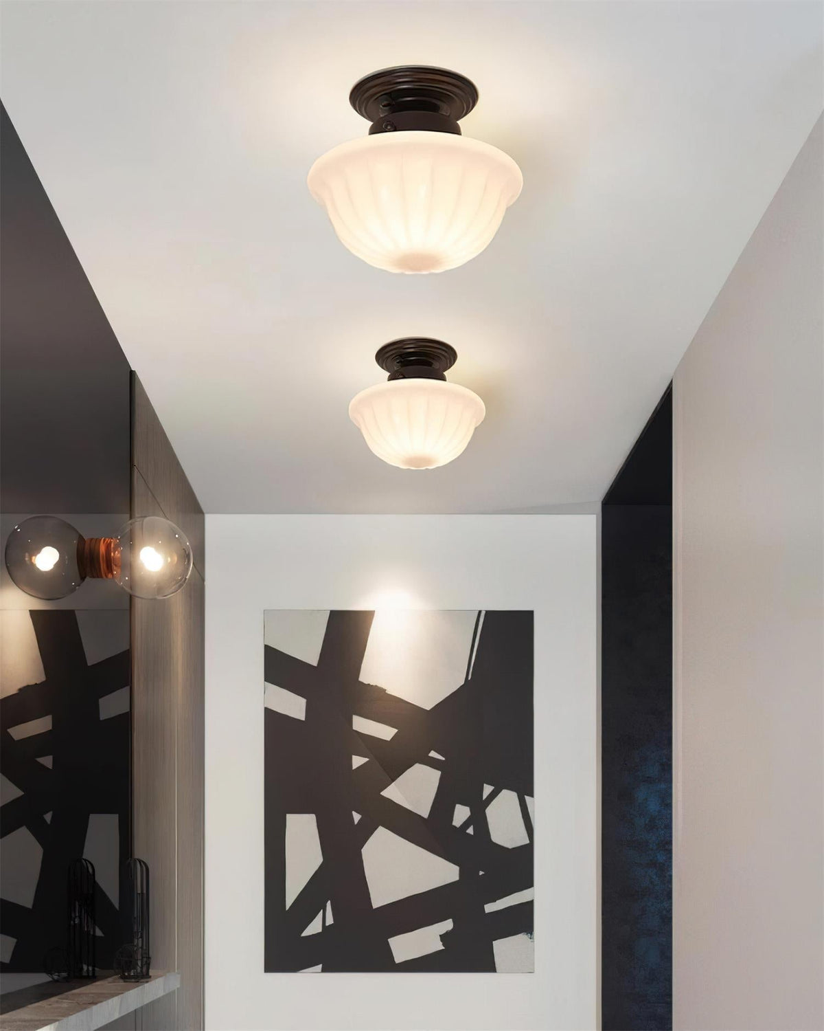 Hildenfern Glass Ceiling Light-Moonnatur