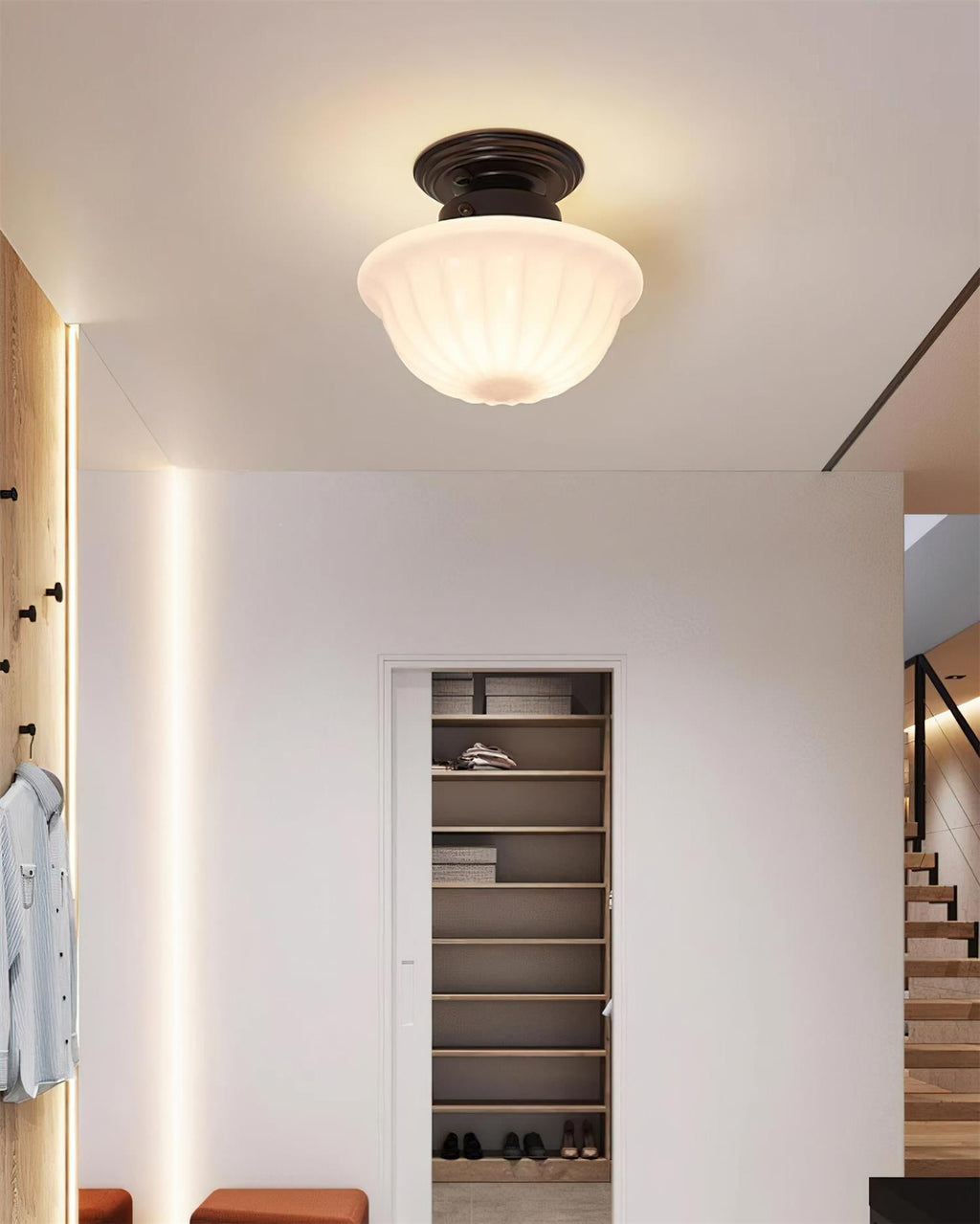 Hildenfern Glass Ceiling Light-Moonnatur