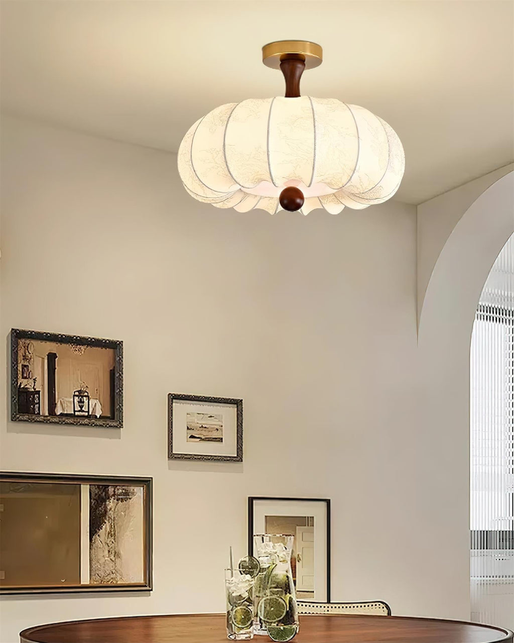 Finverwell Fabric Ceiling Light-Moonnatur