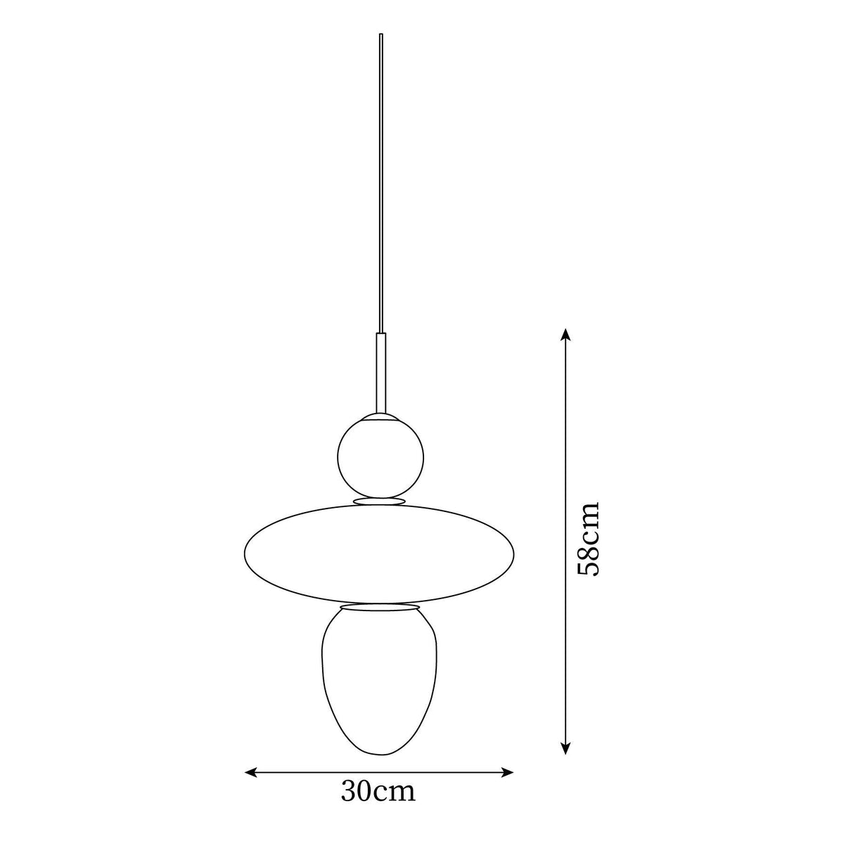 Renvereris Glass Pendant Light-Moonnatur
