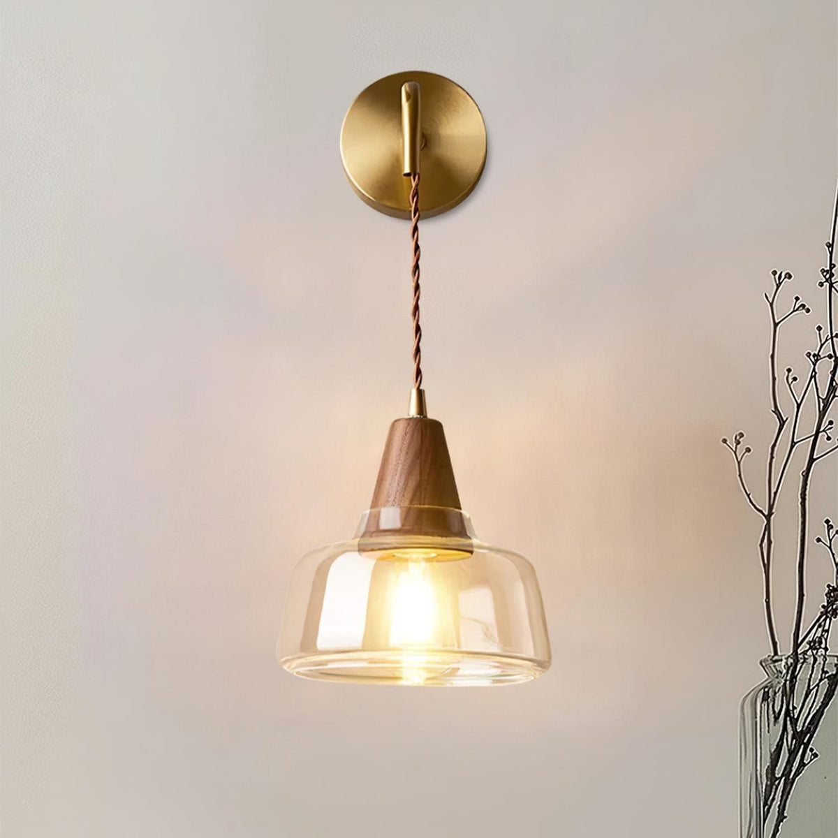 Lorrenara Glass Wall Light-Moonnatur