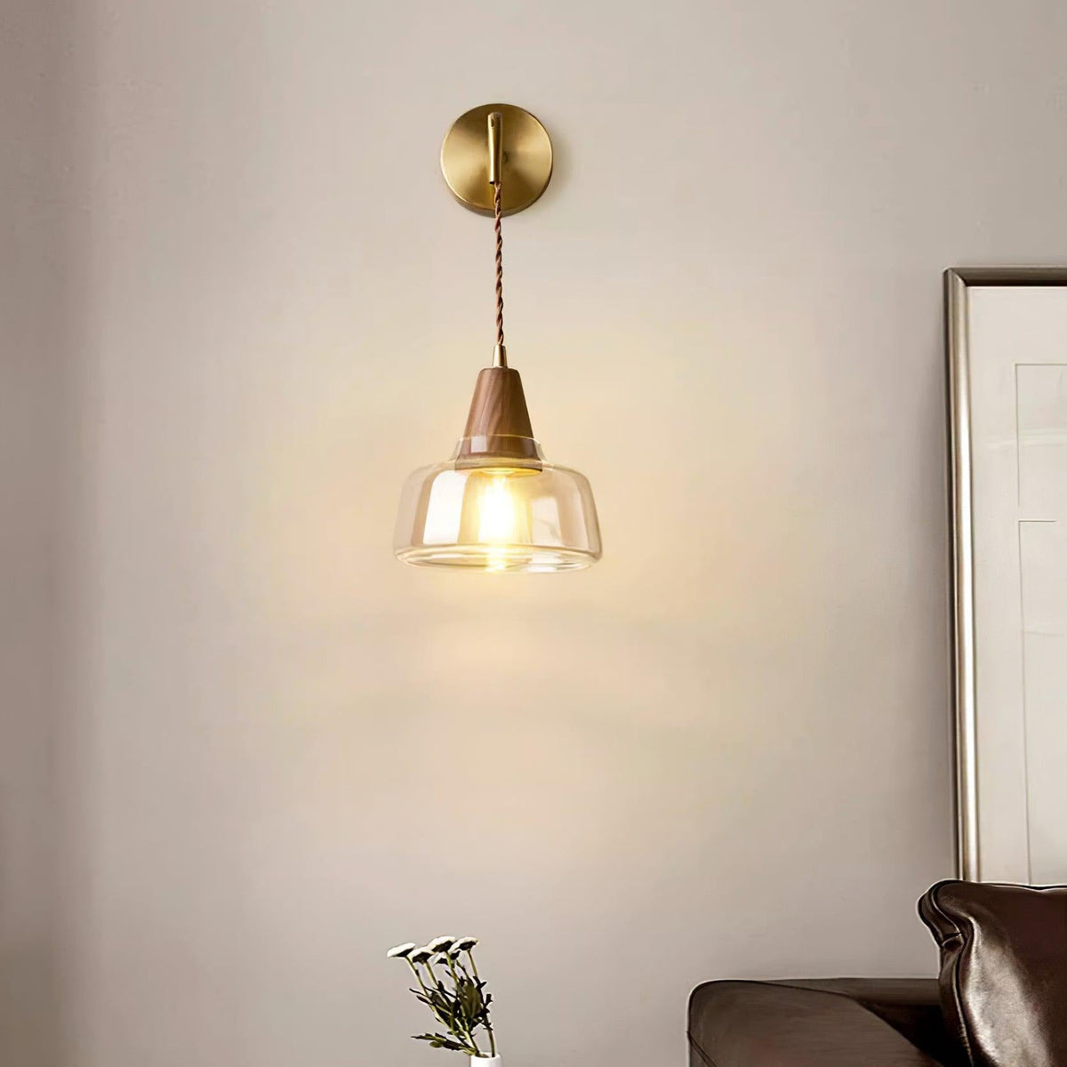 Lorrenara Glass Wall Light-Moonnatur