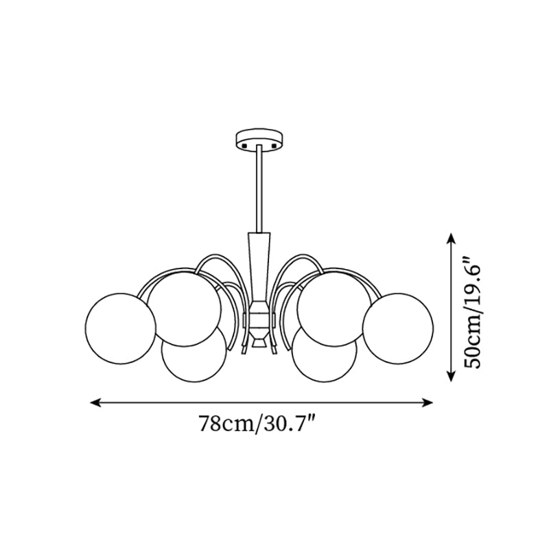 Fenrenenora Glass Chandelier-Moonnatur