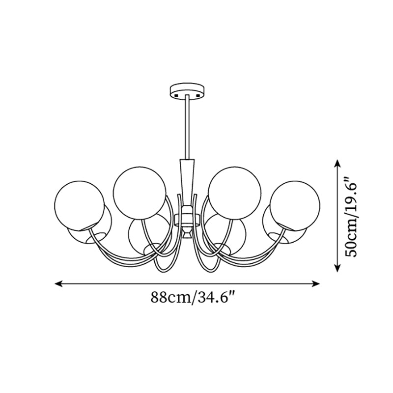 Fenrenenora Glass Chandelier-Moonnatur