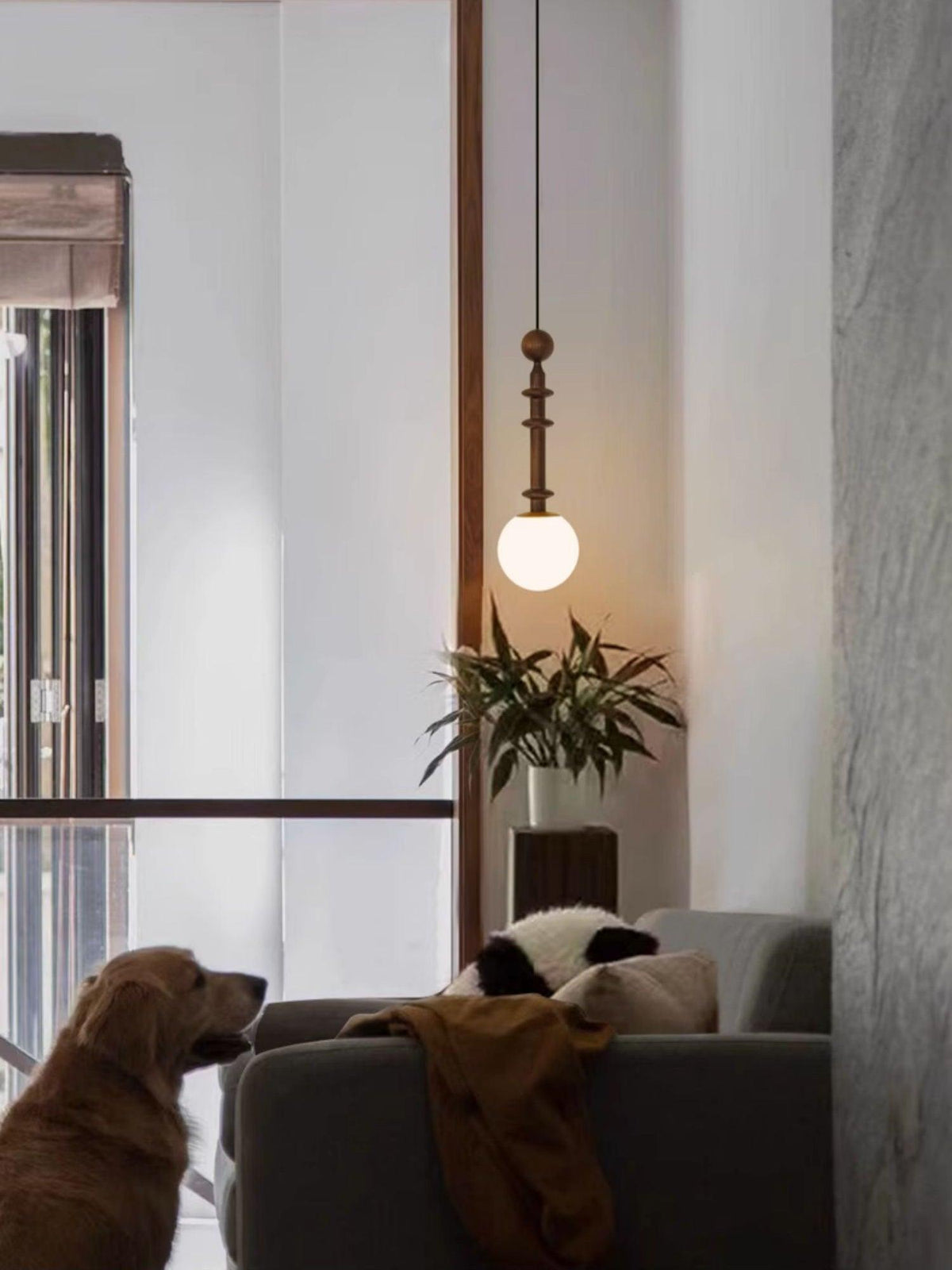 Qavora Glass Pendant Light-Moonnatur