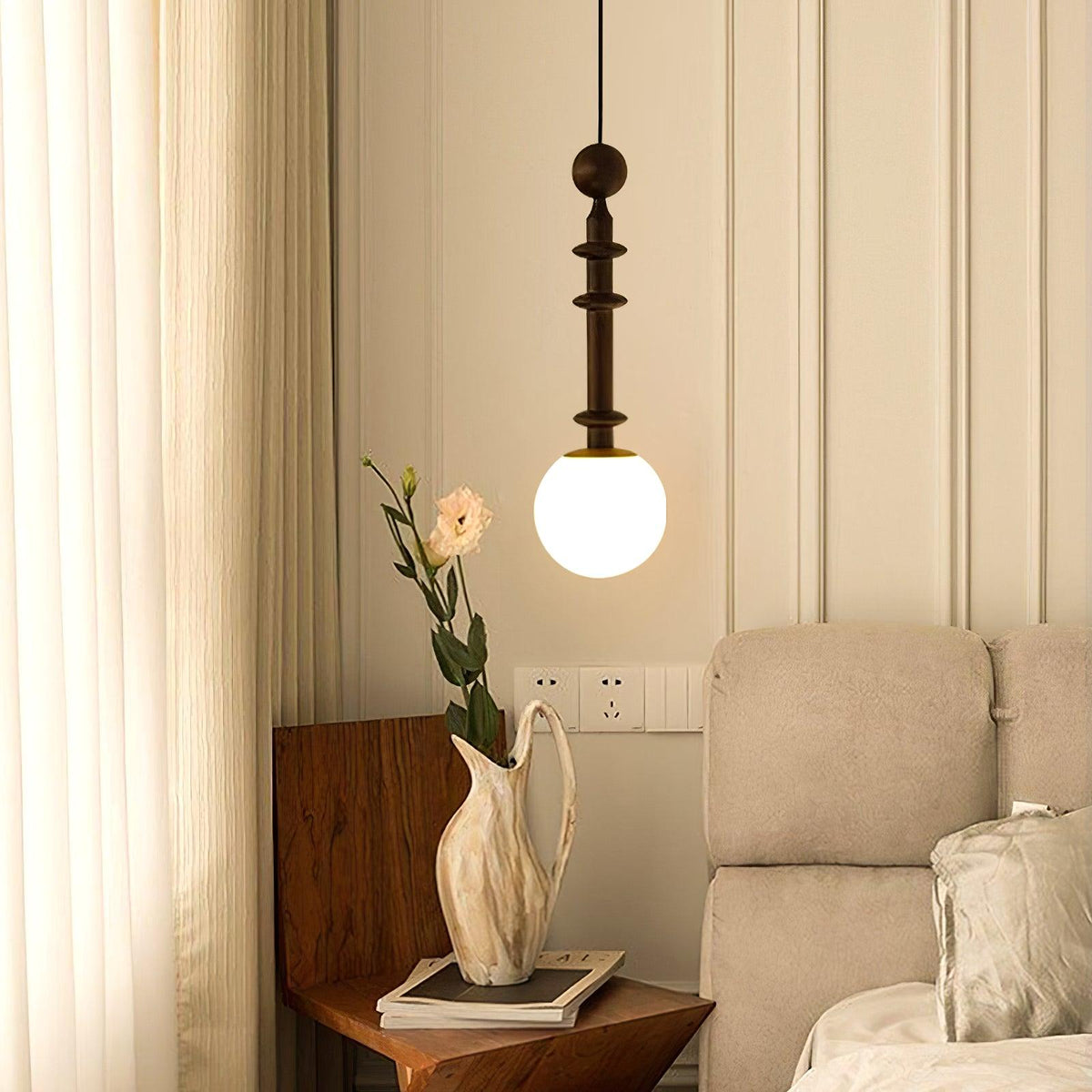 Qavora Glass Pendant Light-Moonnatur