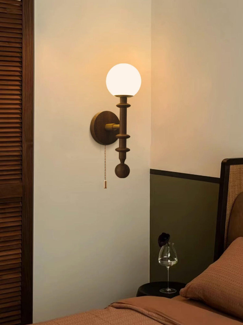 Davenena Wood Wall Light-Moonnatur
