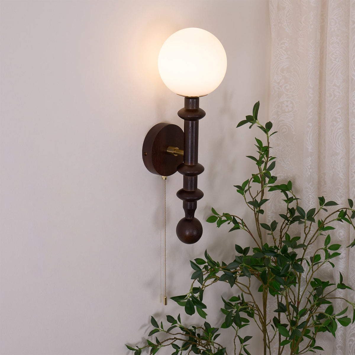 Davenena Wood Wall Light-Moonnatur