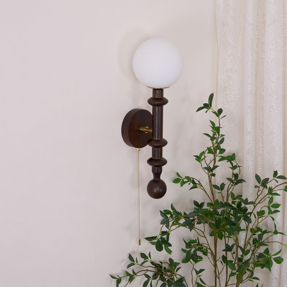 Davenena Wood Wall Light-Moonnatur