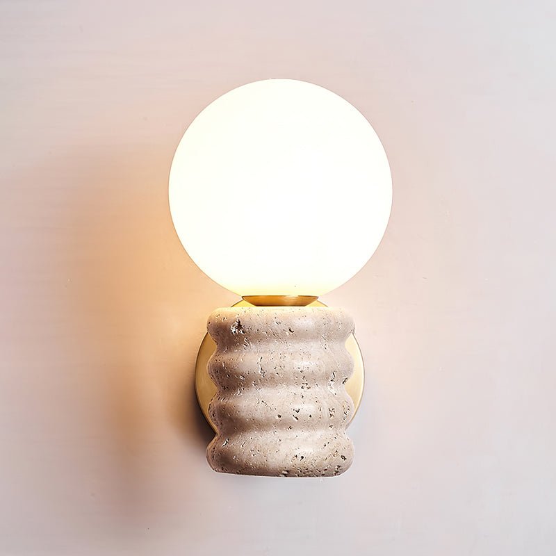 Marvenwren Travertine Wall Light-Moonnatur