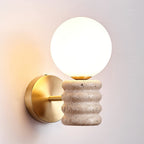 Marvenwren Travertine Wall Light-Moonnatur
