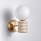 Marvenwren Travertine Wall Light-Moonnatur
