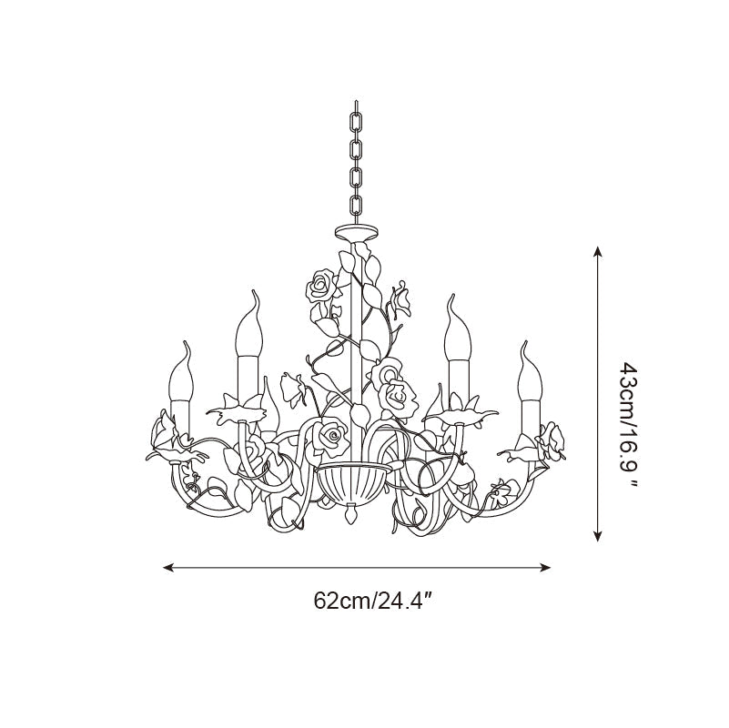 Edrenlynne Ceramic Chandelier-Moonnatur