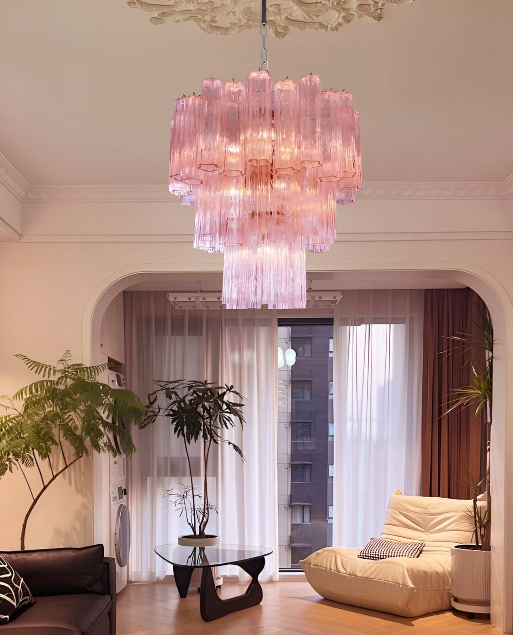 Verrenwell Glass Chandelier-Moonnatur