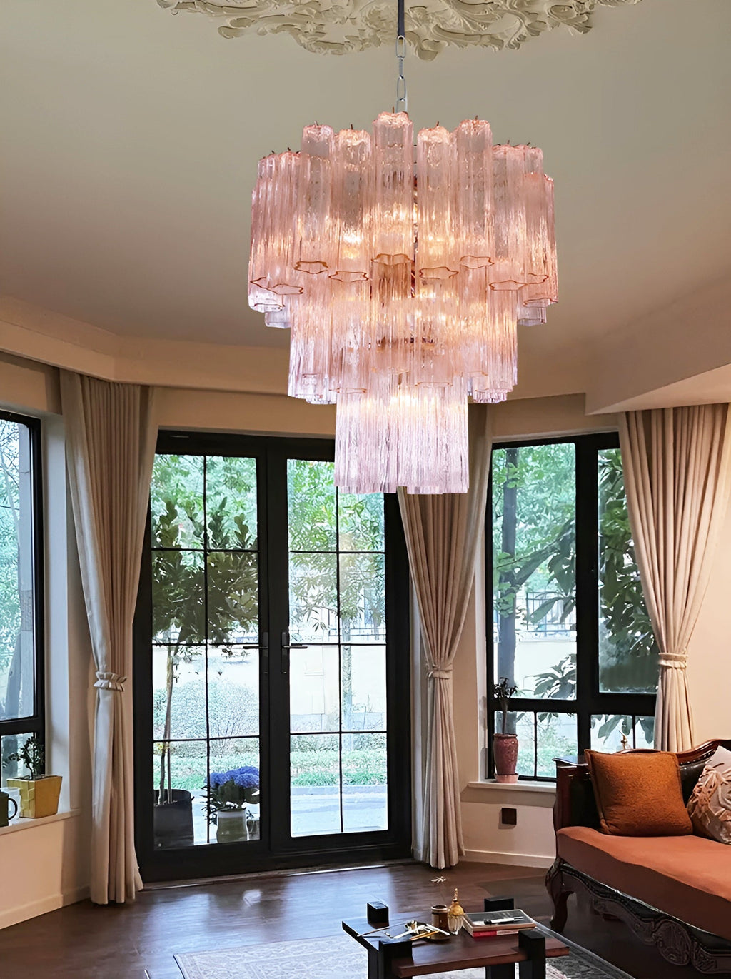 Verrenwell Glass Chandelier-Moonnatur