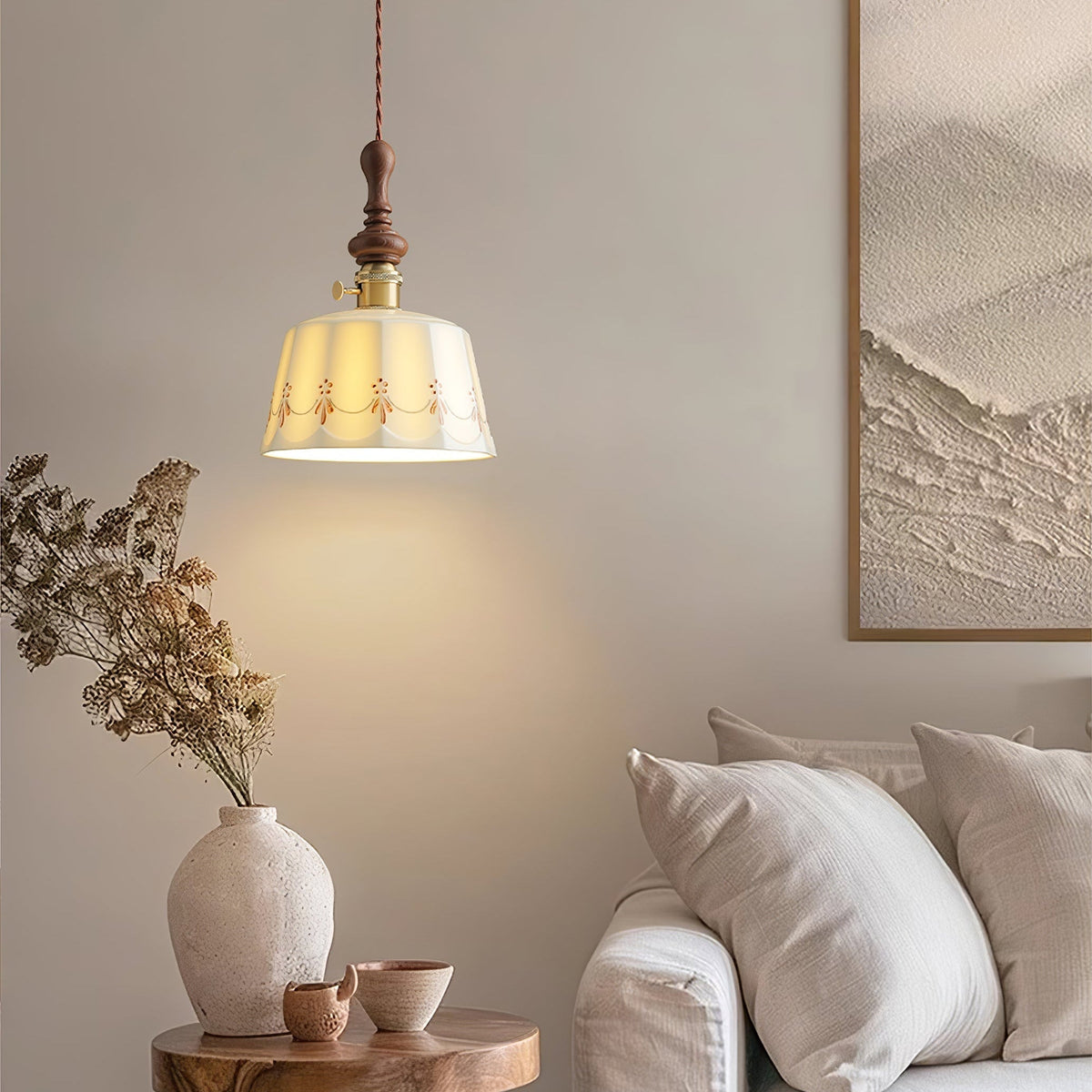 Darnelelle Ceramic Pendant Light-Moonnatur