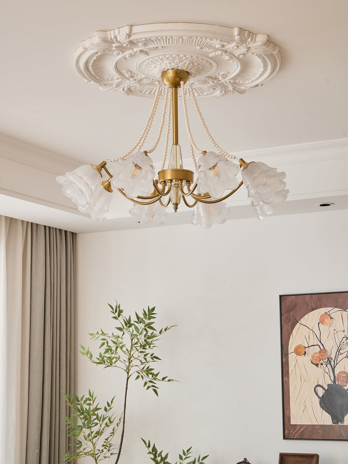 Rovena Glass Chandelier-Moonnatur