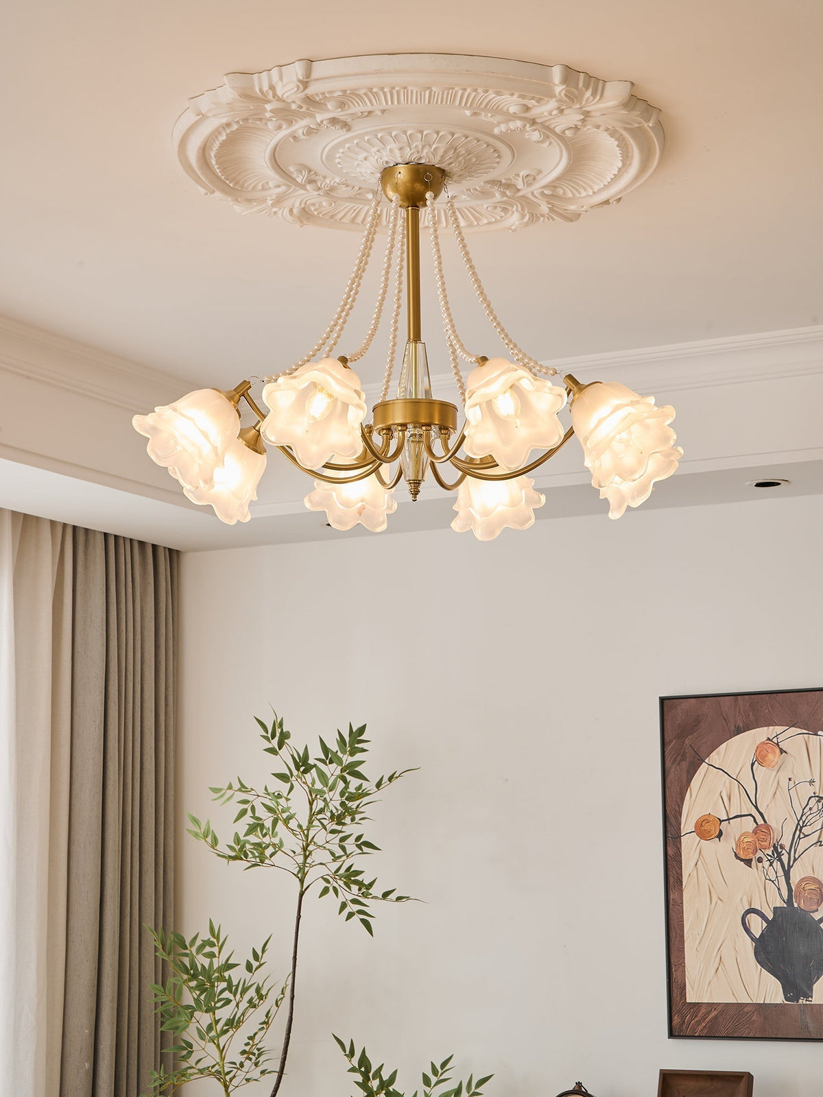 Rovena Glass Chandelier-Moonnatur