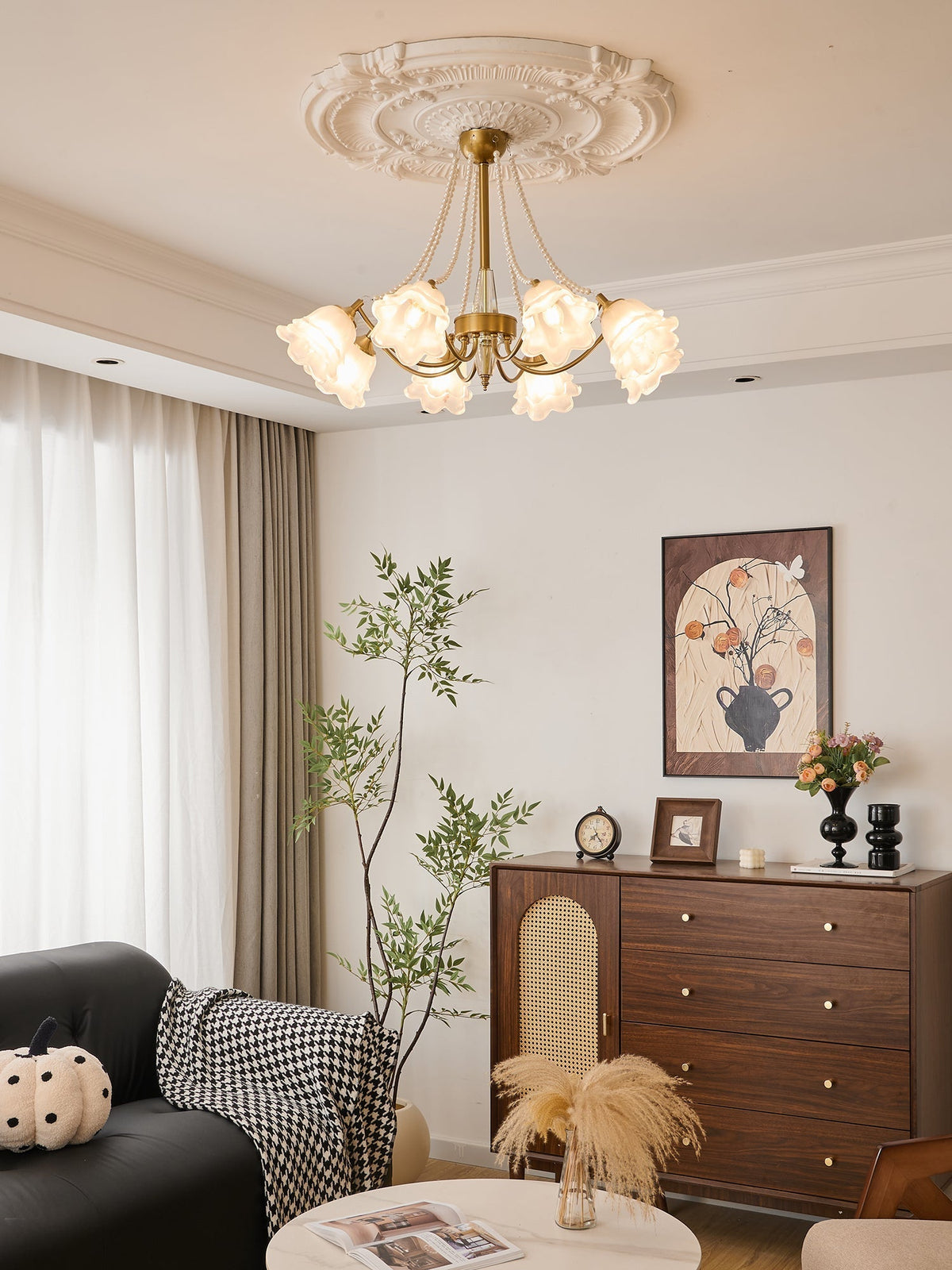 Rovena Glass Chandelier-Moonnatur