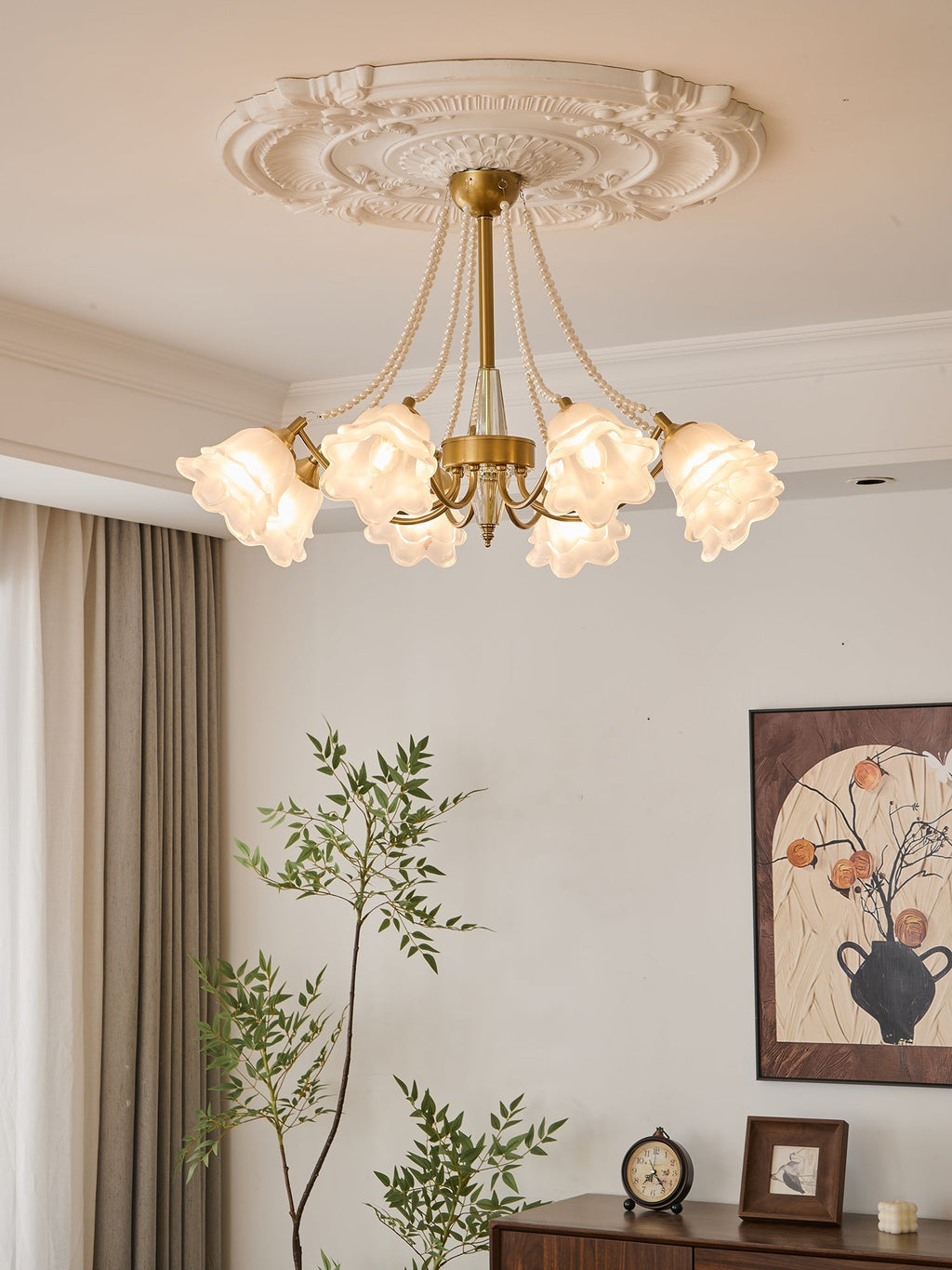 Rovena Glass Chandelier-Moonnatur