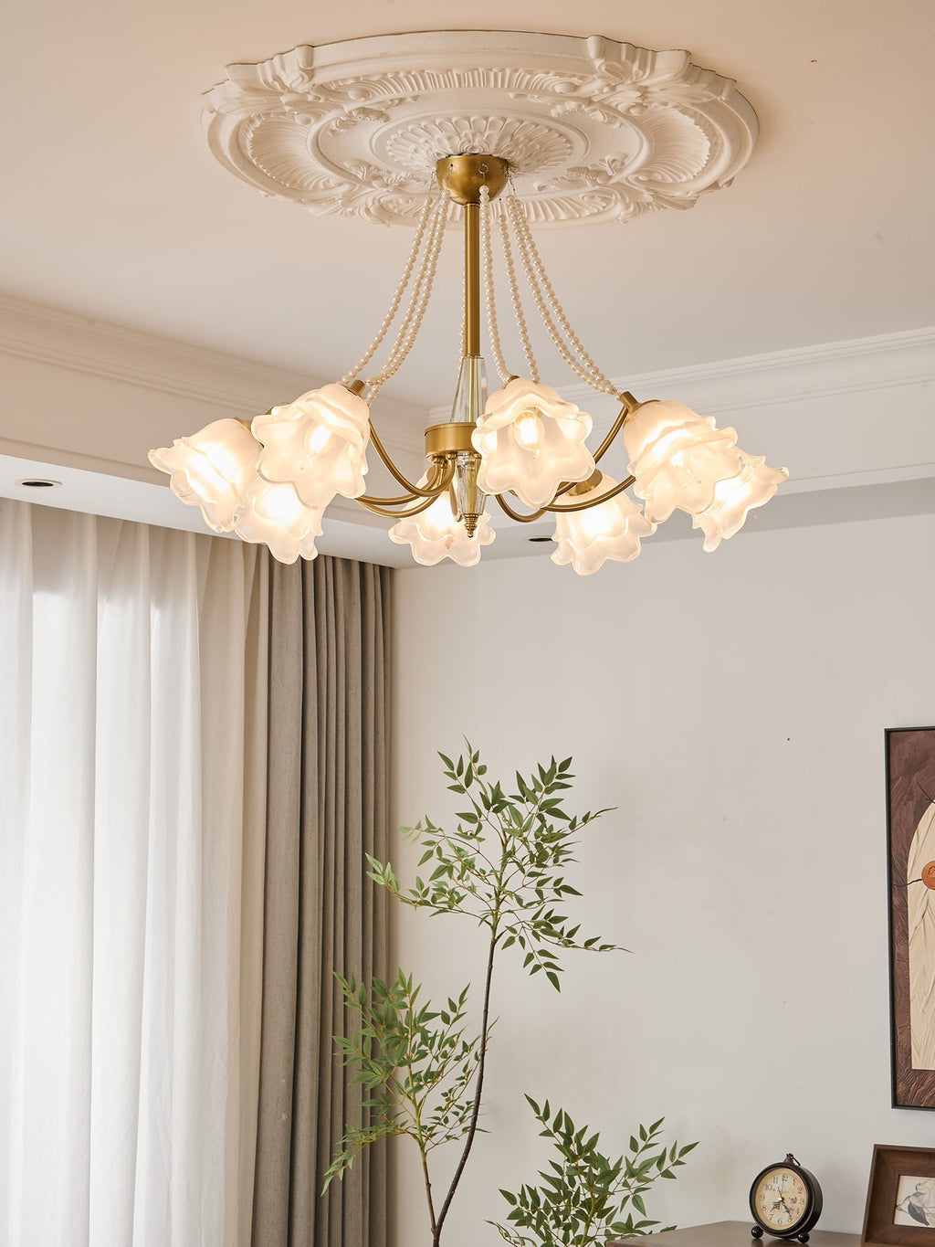 Rovena Glass Chandelier-Moonnatur
