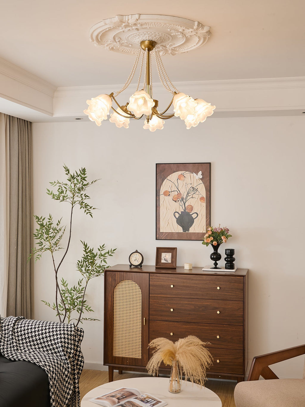 Rovena Glass Chandelier-Moonnatur