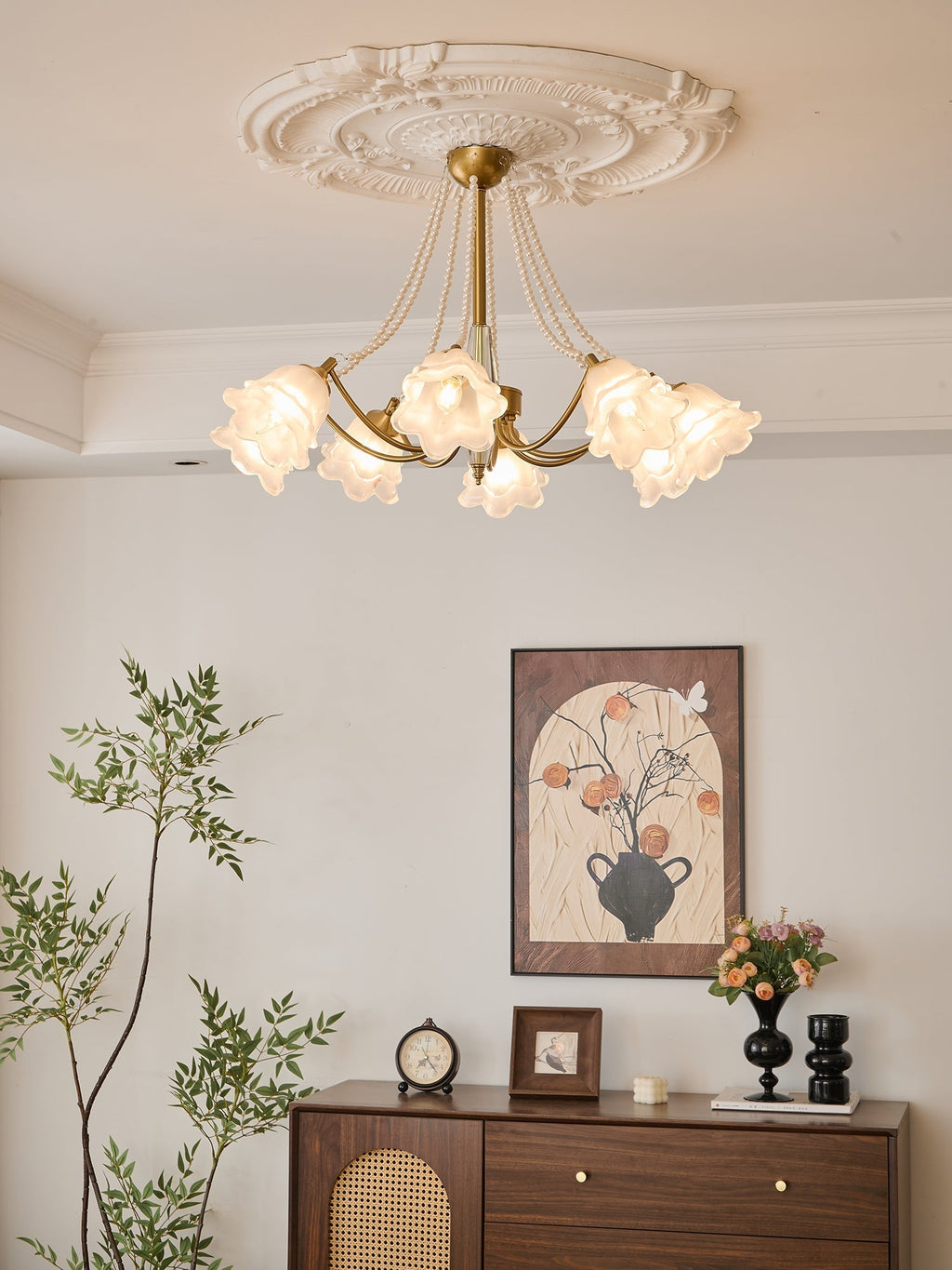 Rovena Glass Chandelier-Moonnatur