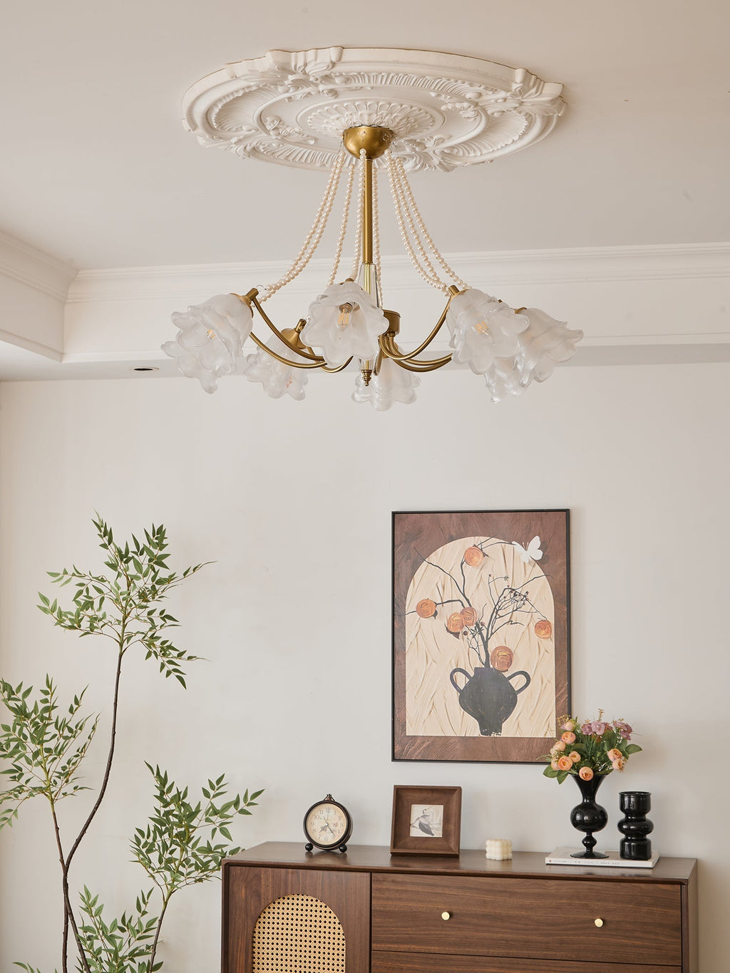 Rovena Glass Chandelier-Moonnatur