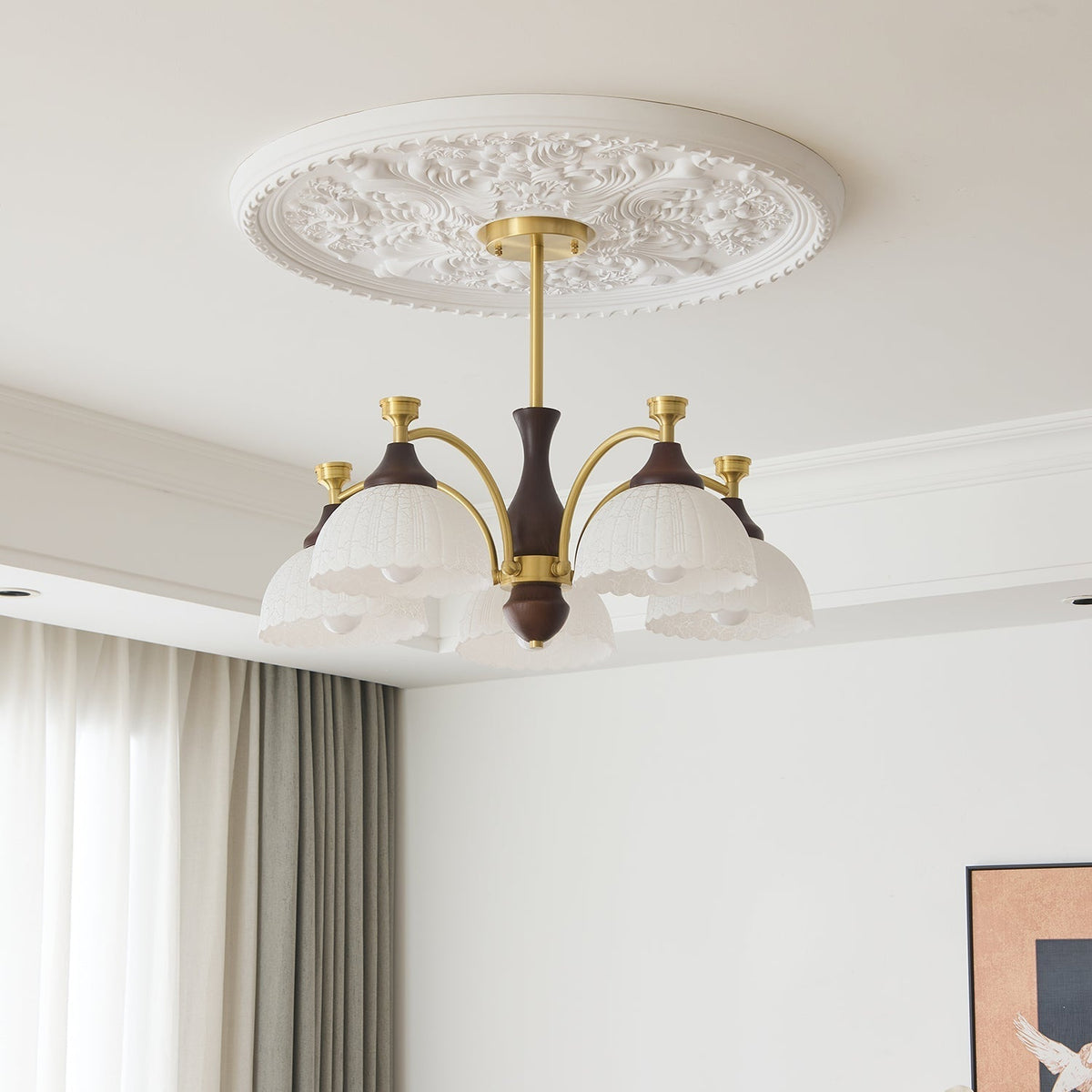 Sovara Wood Chandelier-Moonnatur