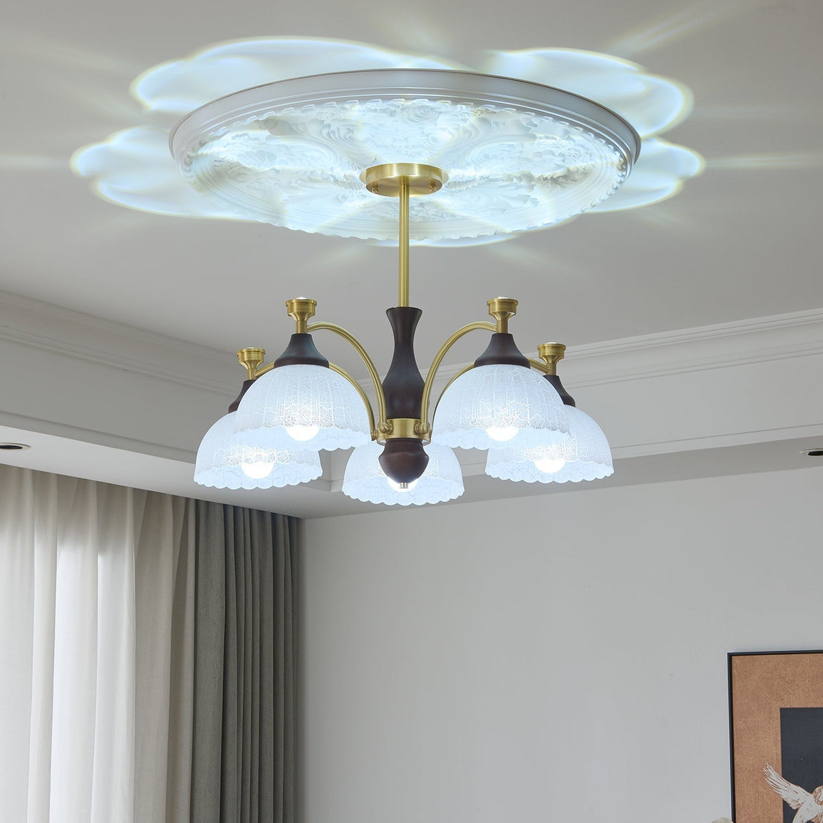 Sovara Wood Chandelier-Moonnatur