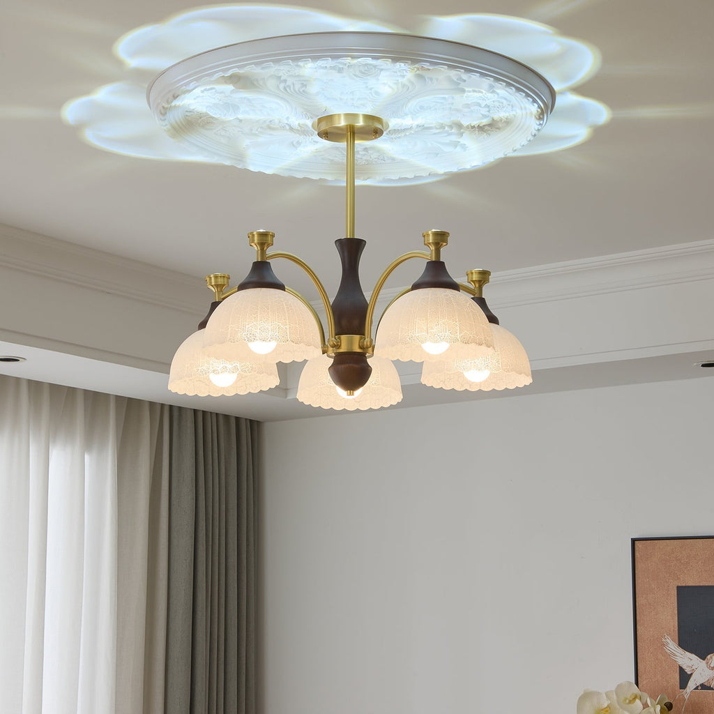 Sovara Wood Chandelier-Moonnatur