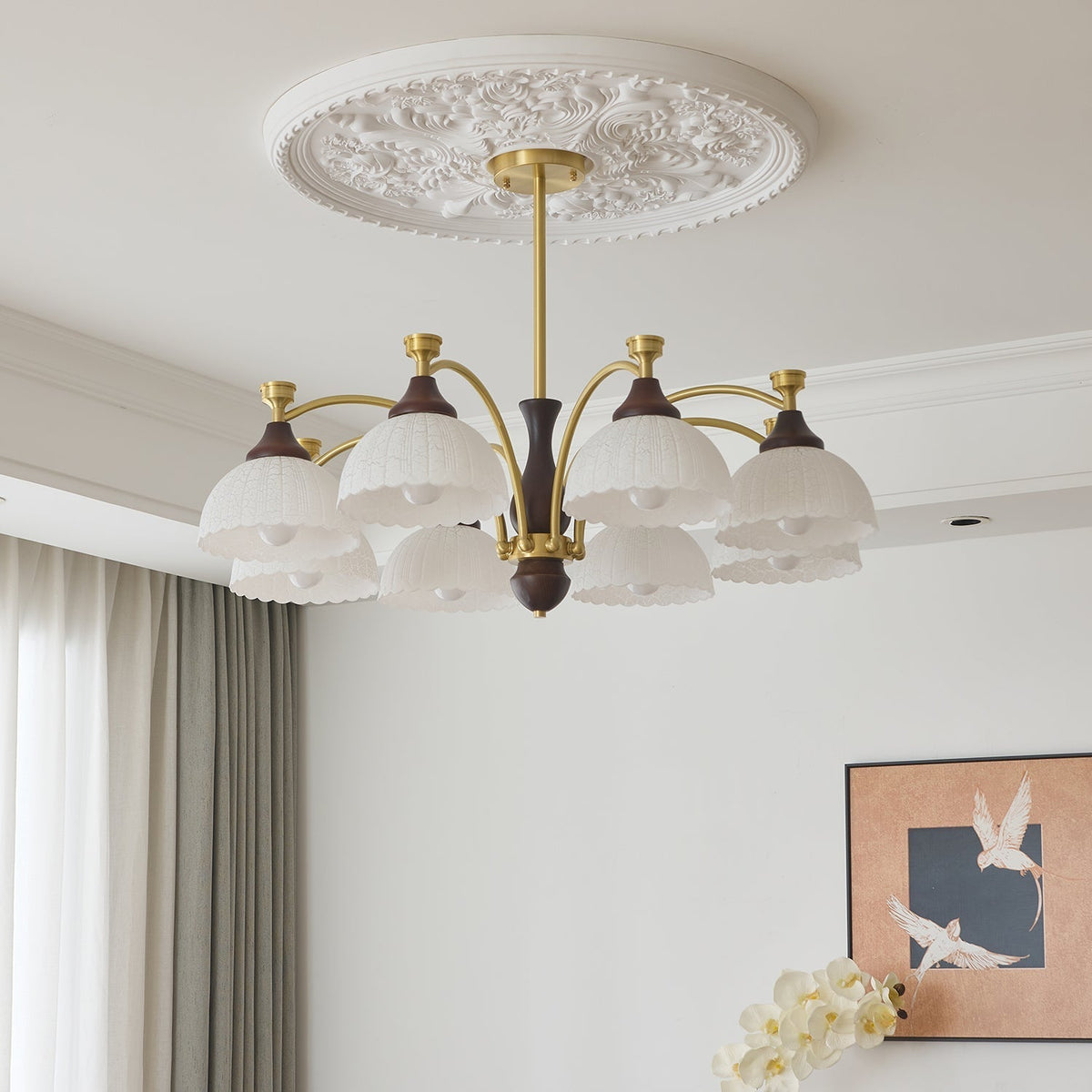 Sovara Wood Chandelier-Moonnatur