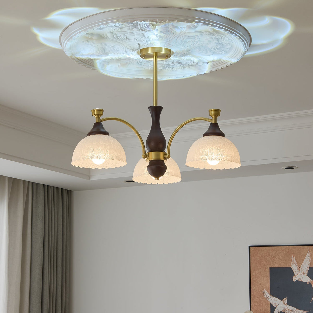 Sovara Wood Chandelier-Moonnatur