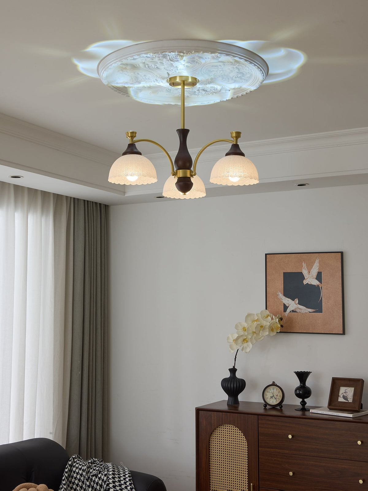 Sovara Wood Chandelier-Moonnatur