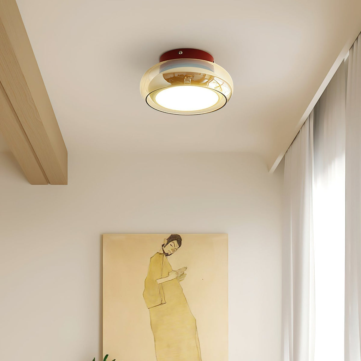 Lathenenis Glass Ceiling Light-Moonnatur
