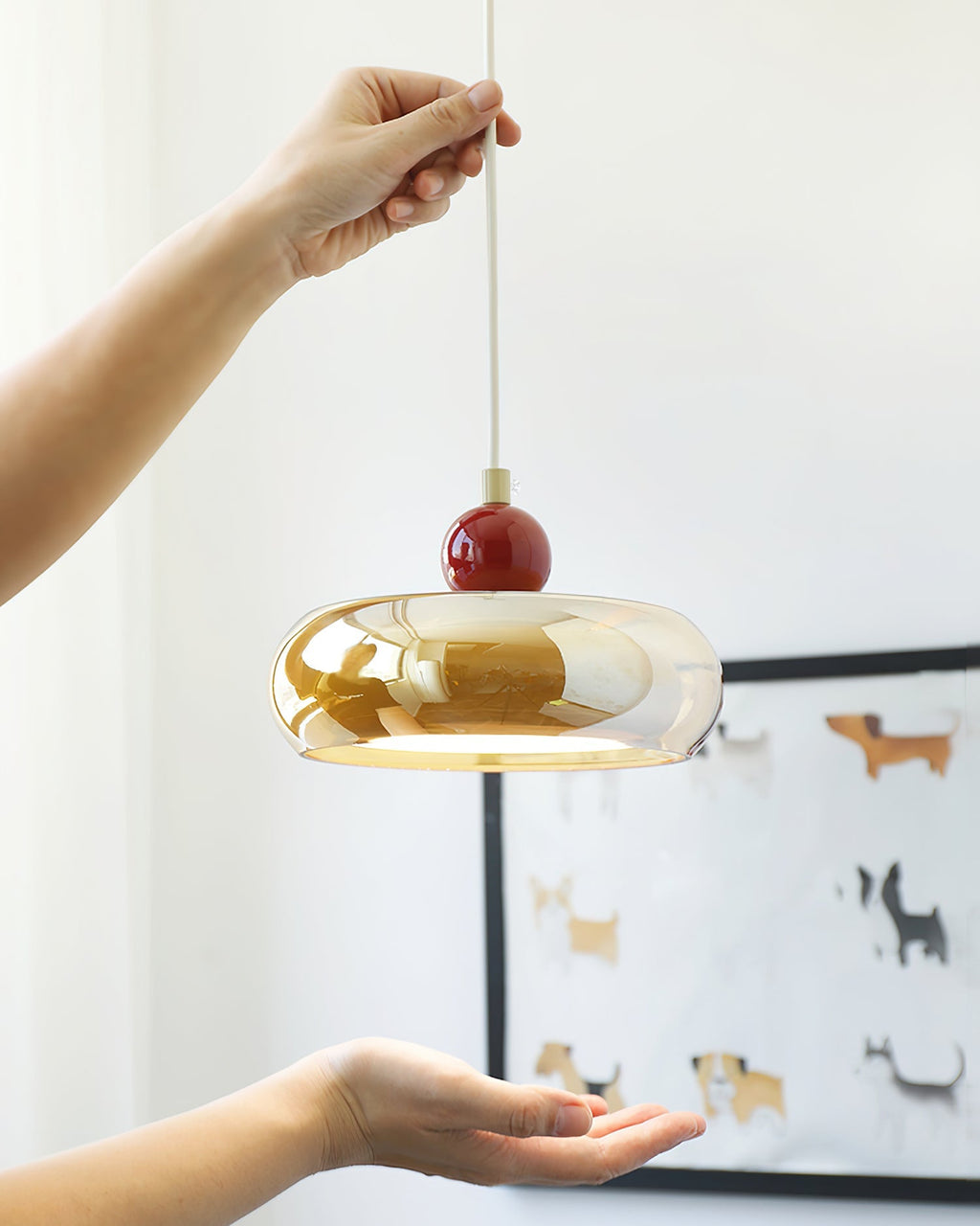 Ferrowwood Glass Pendant Light-Moonnatur