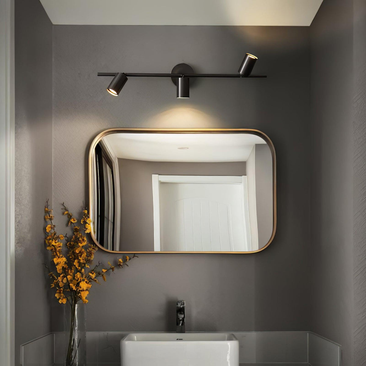 Zavelle Brass Spotlight Wall Light-Moonnatur