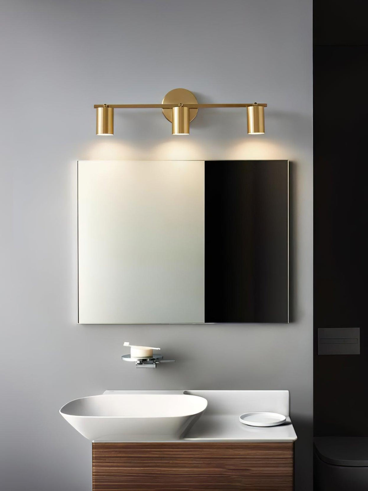 Zavelle Brass Spotlight Wall Light-Moonnatur