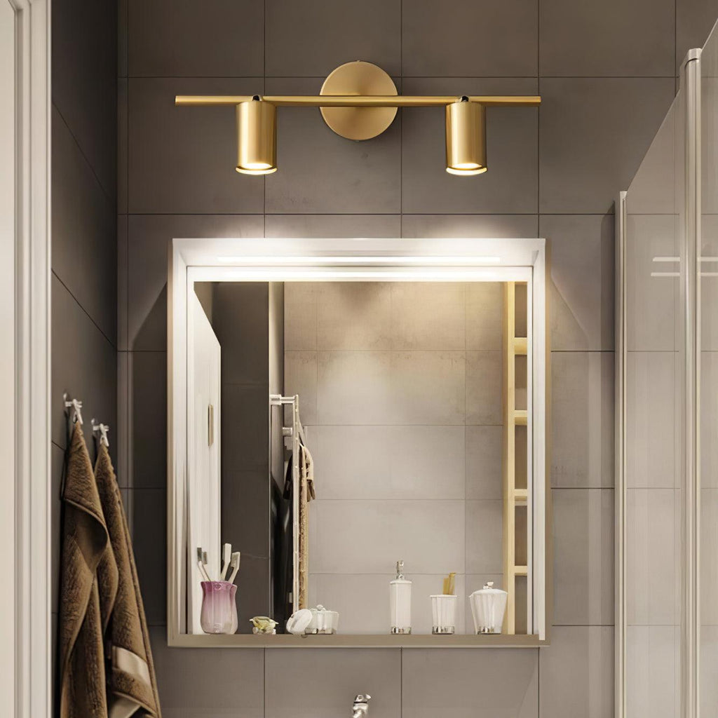 Zavelle Brass Spotlight Wall Light-Moonnatur