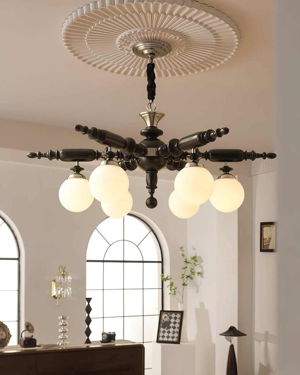 Silveneth Wood Chandelier-Moonnatur