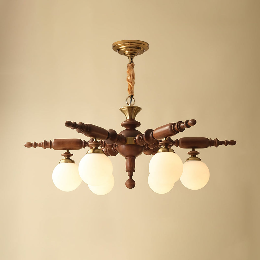 Silveneth Wood Chandelier-Moonnatur