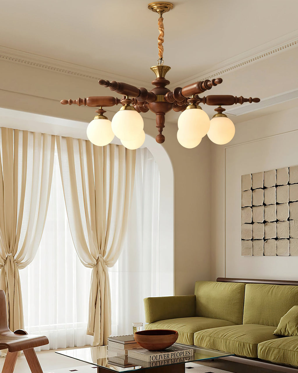 Silveneth Wood Chandelier-Moonnatur