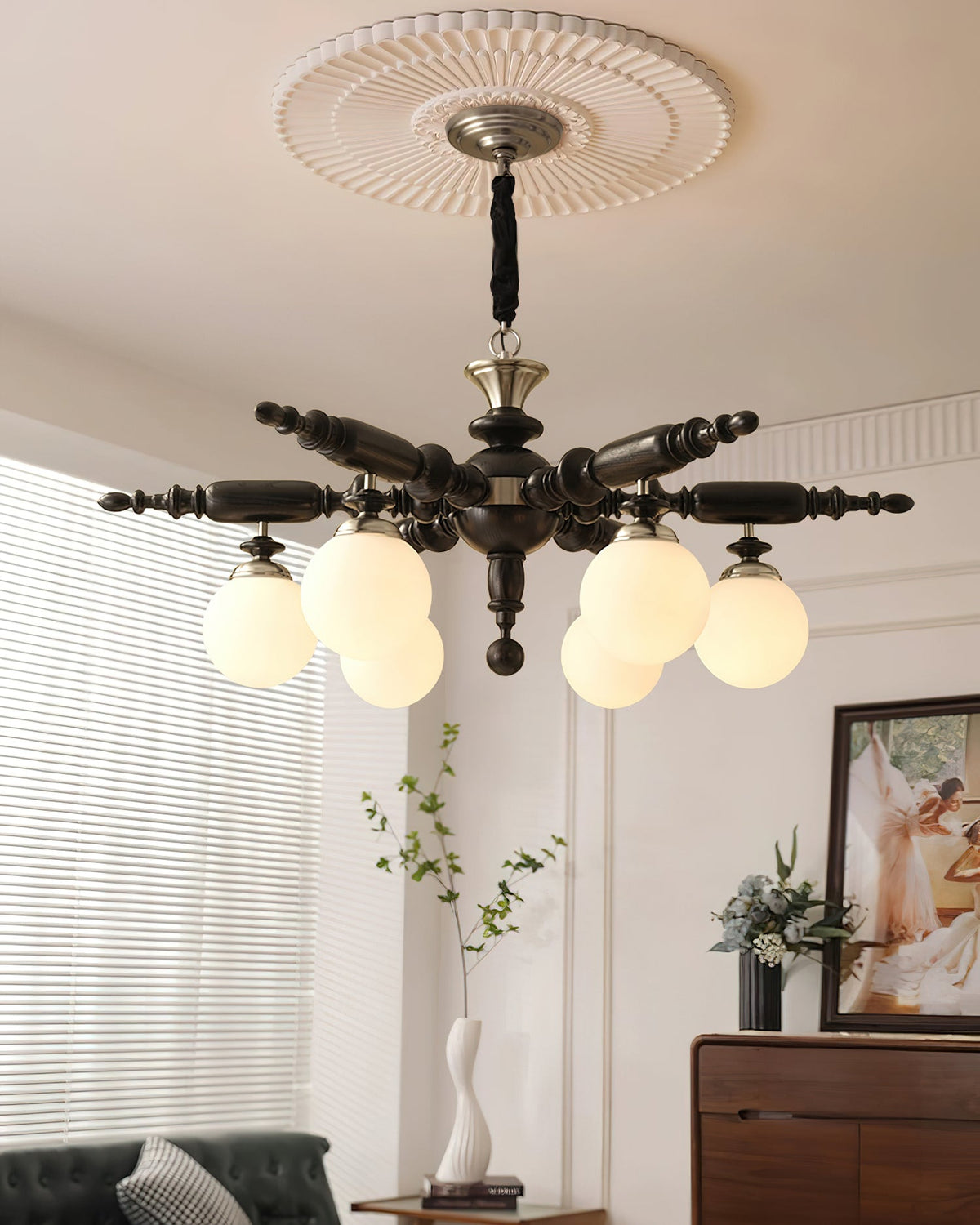 Silveneth Wood Chandelier-Moonnatur