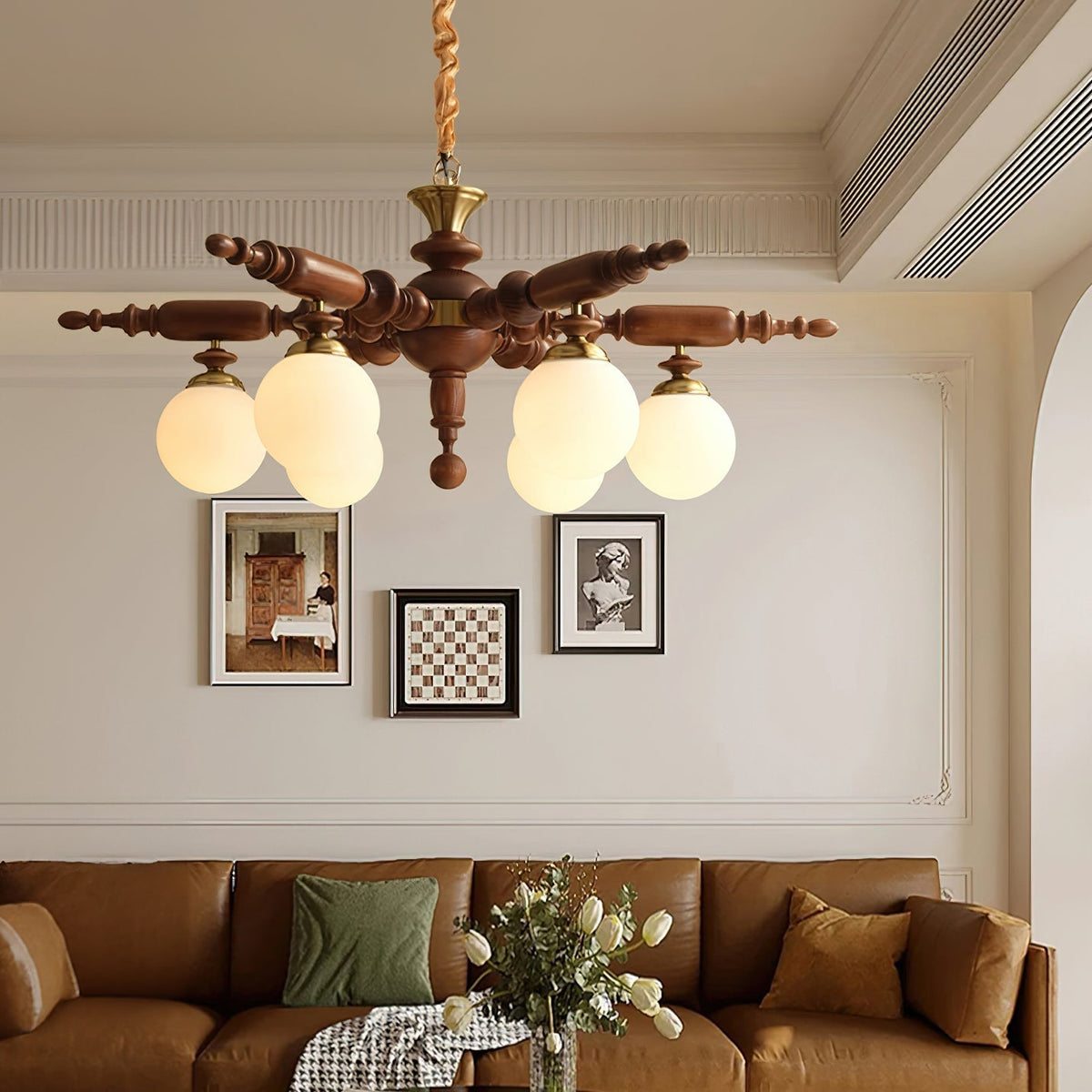 Silveneth Wood Chandelier-Moonnatur