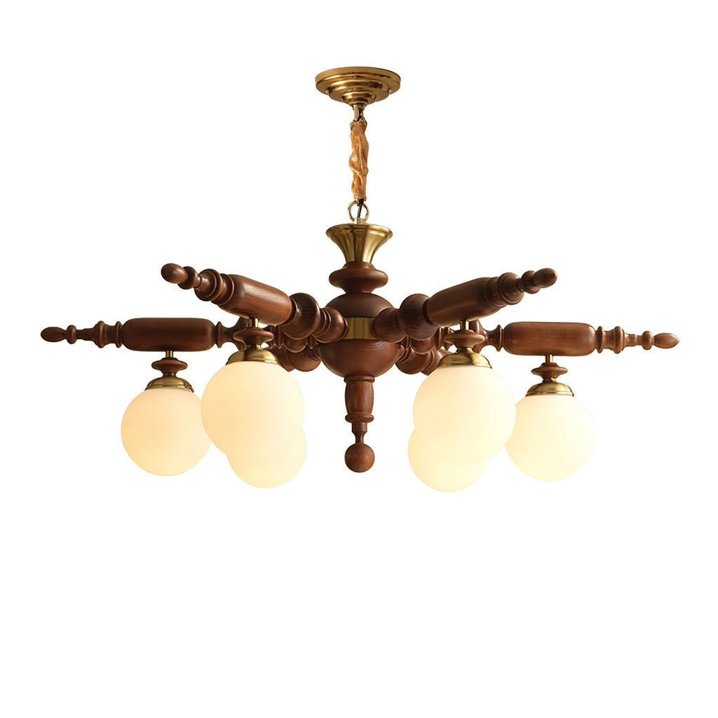 Silveneth Wood Chandelier-Moonnatur