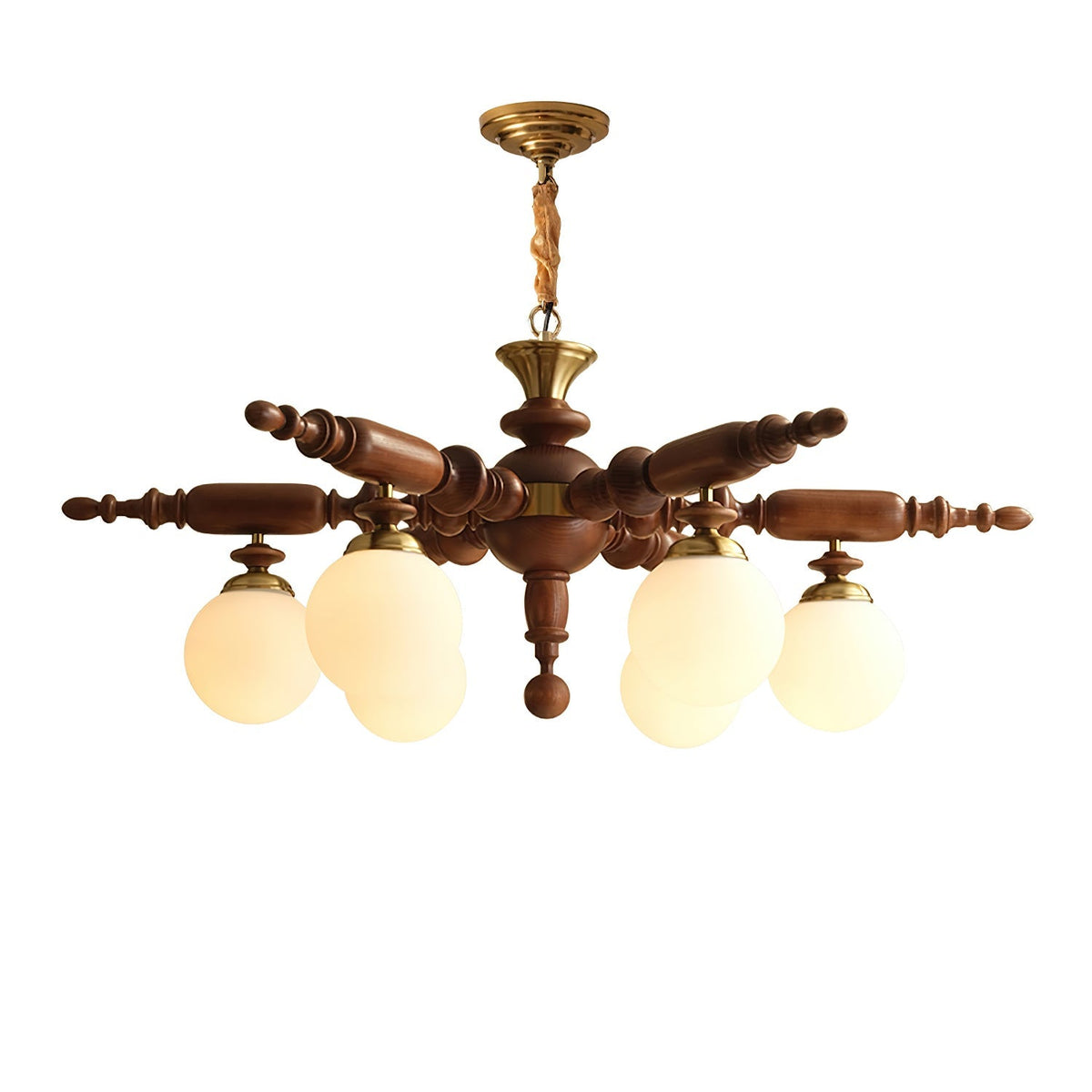 Silveneth Wood Chandelier-Moonnatur