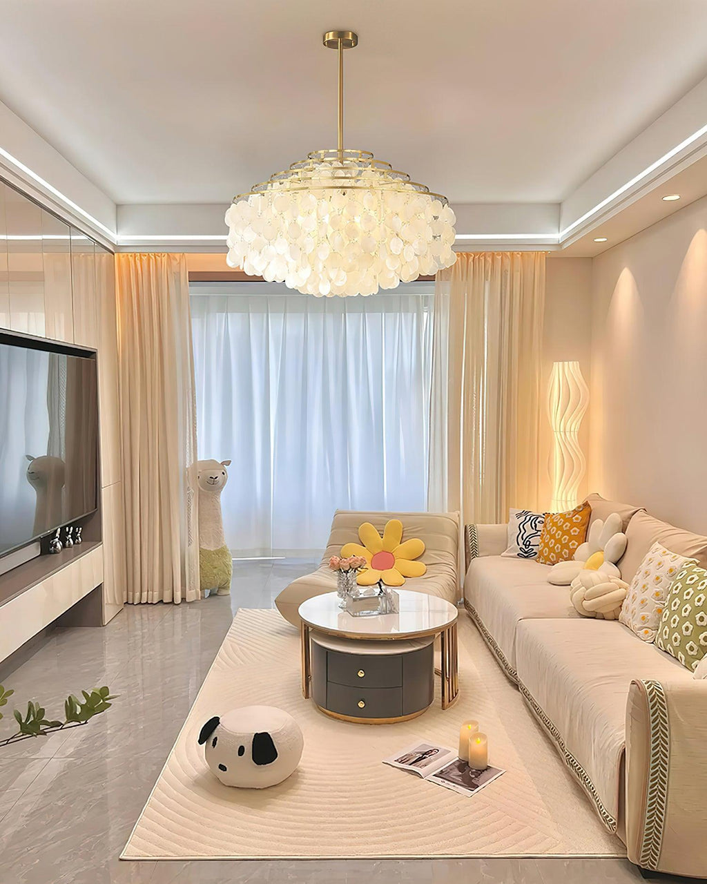 Faravel Shell Chandelier-Moonnatur
