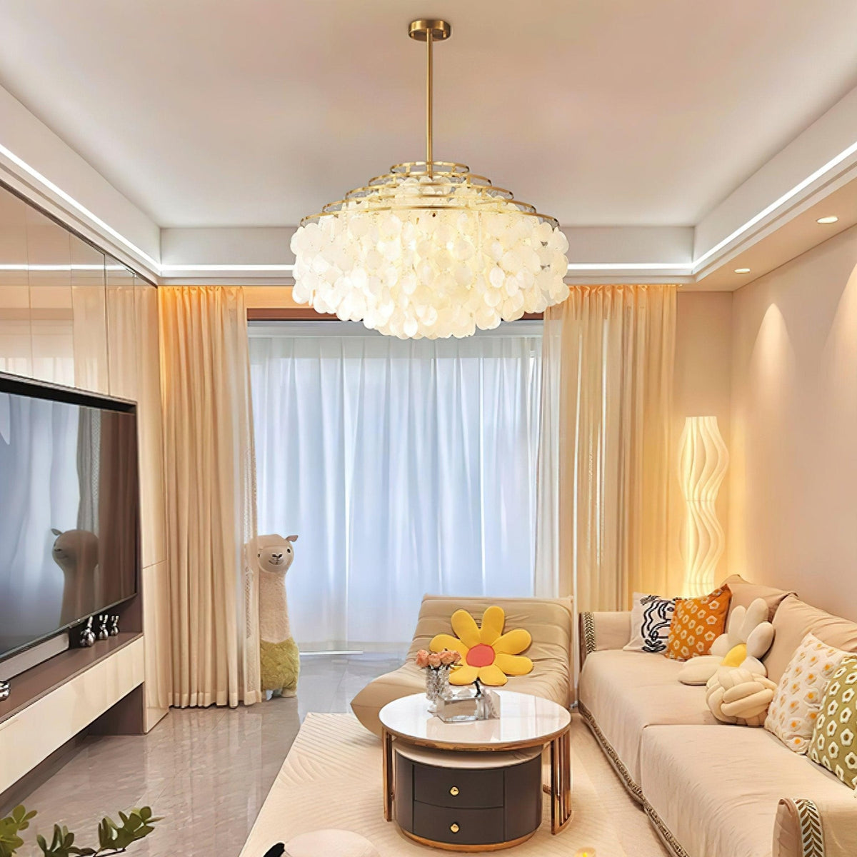 Faravel Shell Chandelier-Moonnatur