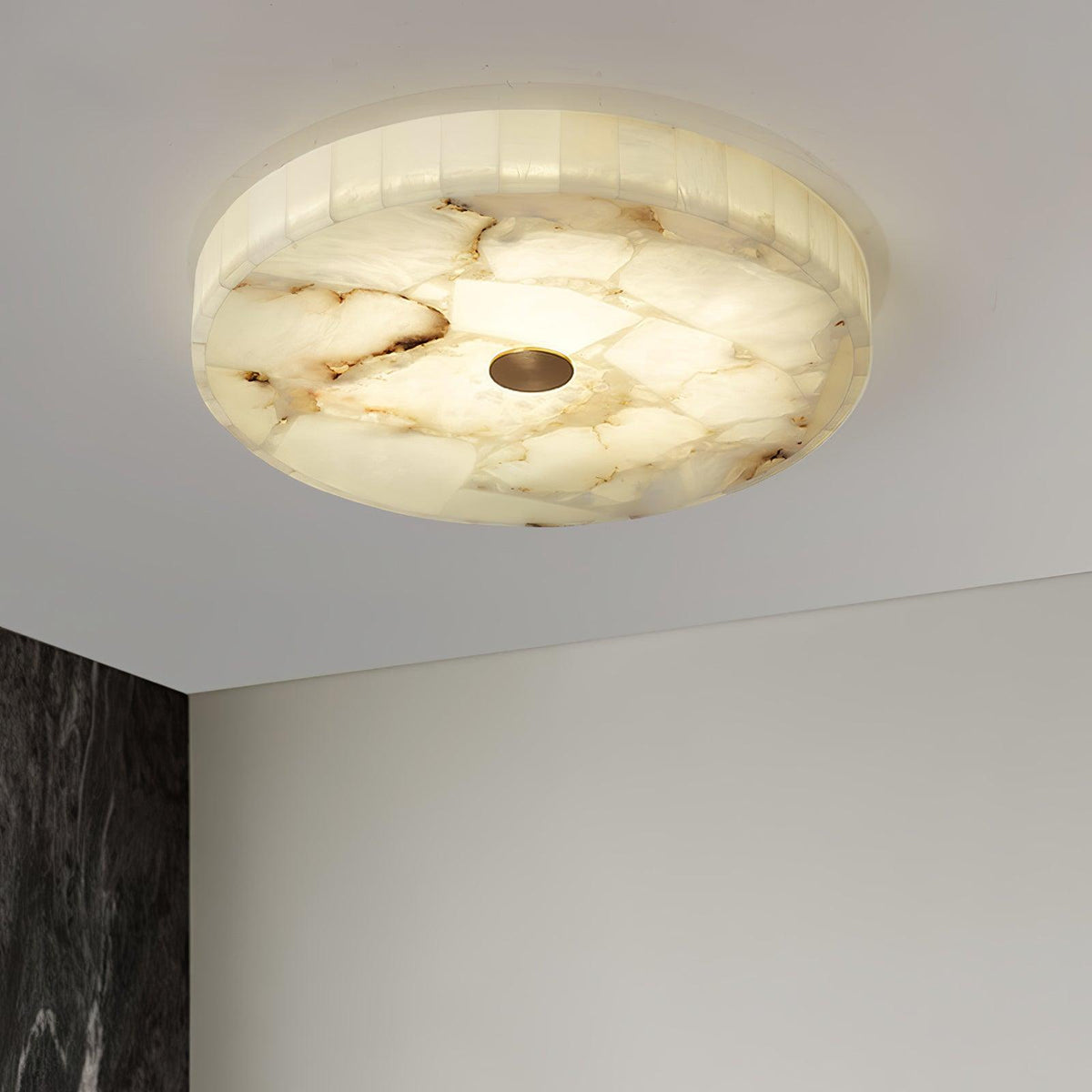Sorrelrose Alabaster Ceiling Light-Moonnatur