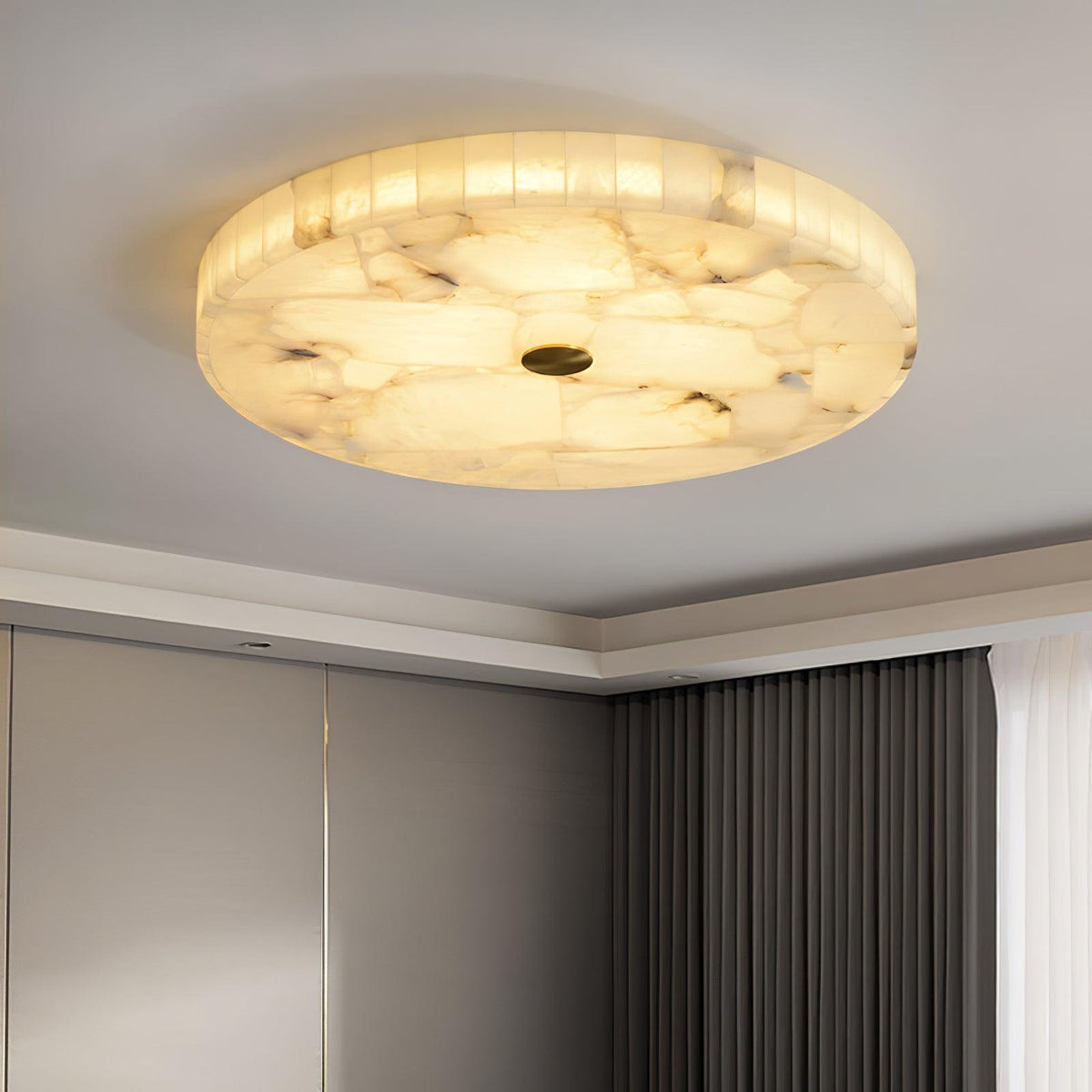 Sorrelrose Alabaster Ceiling Light-Moonnatur